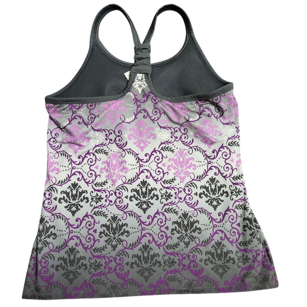 Athleta Gray and Purple Paisley Pavrita Tank Top. Sz. S - Picture 2 of 9
